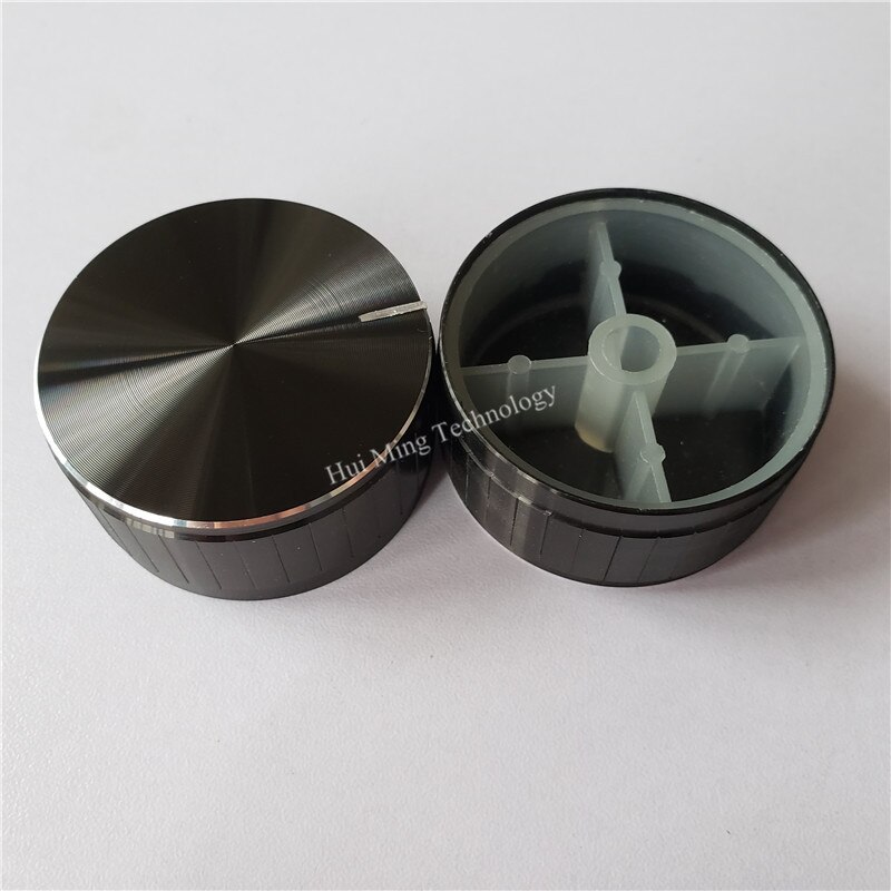 5pcs aluminum plastic cap knob potentiometer knob cap 46*22*6mm black D shaft Thermostat knob cap oven electrical accessories