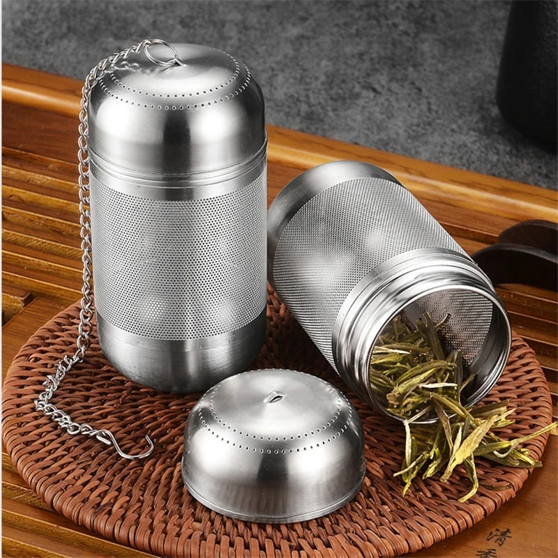 Colador de té de acero inoxidable, Infusor de té, hojas de té, especias, colador de bola, tetera, filtro de café de malla fina, utensilios para té