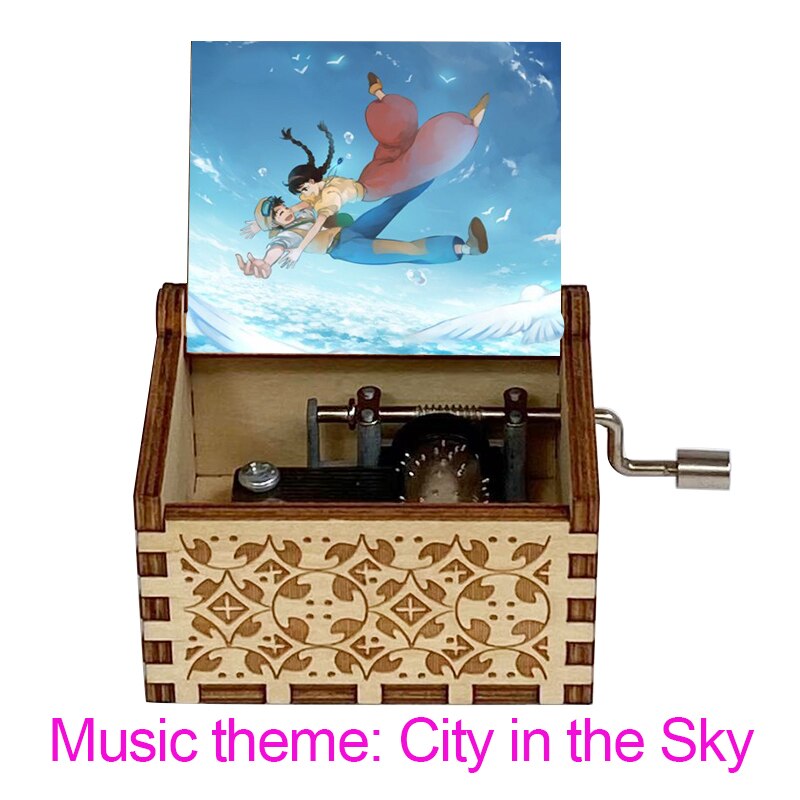 Wooden Music Box Carved Color 3D Printing Music Box Birthday Year: Purple