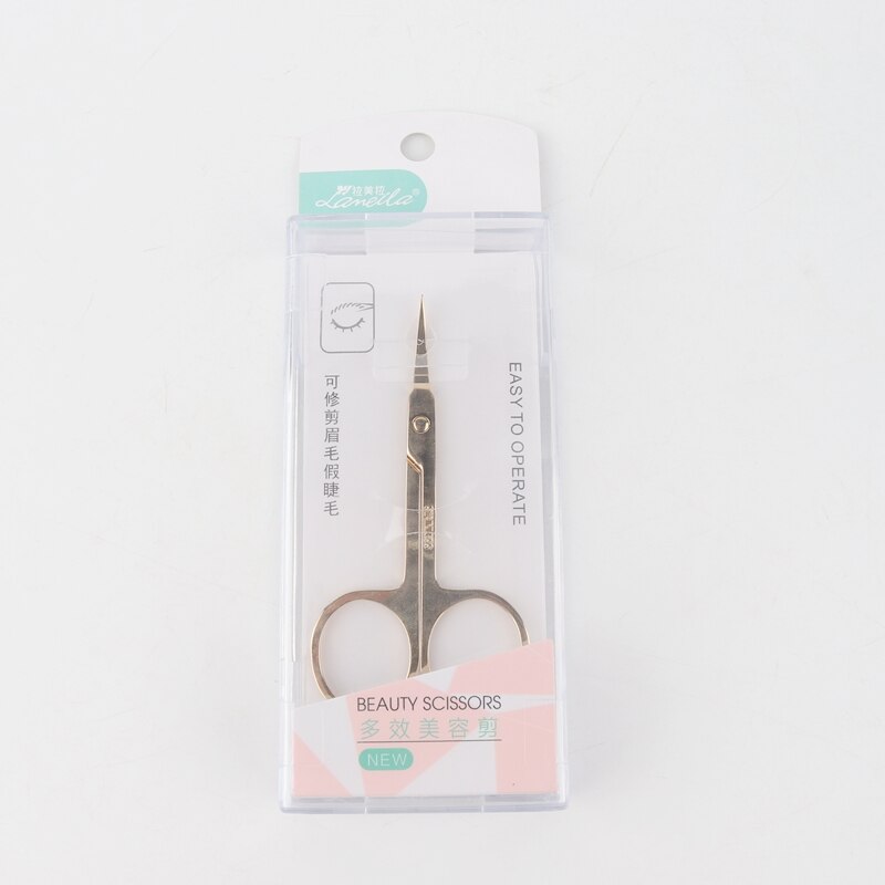 1pc Curved Head Eyebrow Scissors Makeup Trimmer Facial Hair Remover Manicure Scissors Nail Cuticle Tool Makeup Tool