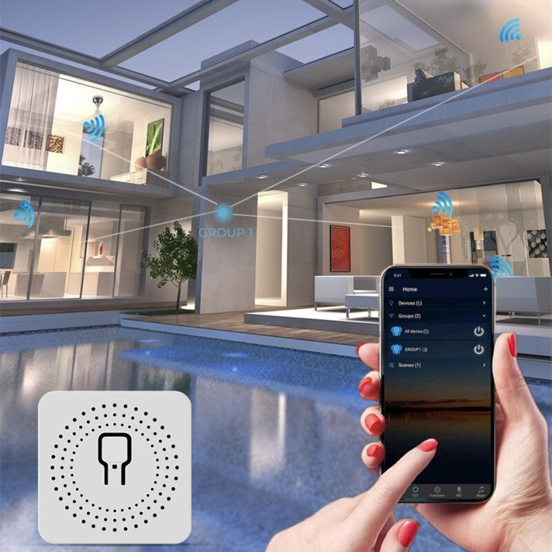 10A Diy Mini Smart Wifi Switch Ondersteunt 2 Manier Controle Smart Home Universele Module Werkt Met Alexa Google Thuis Smart leven App