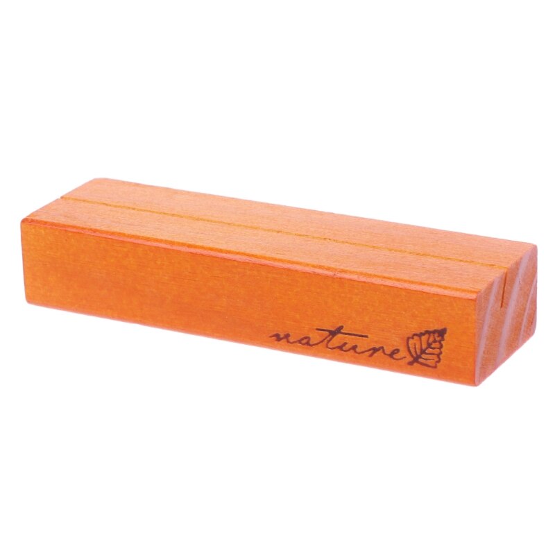 Naturligt træ noteholder blok clips papir foto billede kortholder klemme stativ bordindretning