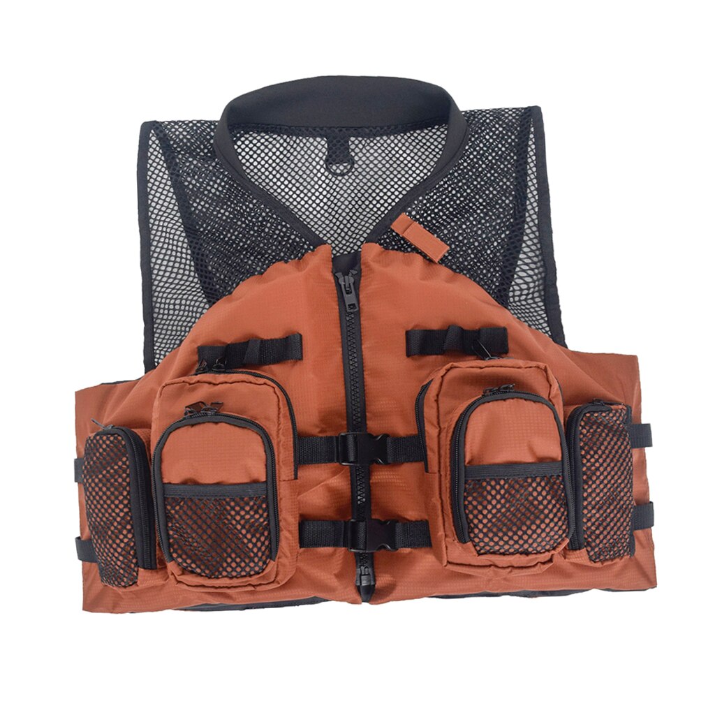 Multi-Pockets with Foam Pad Sleeveless Jacket Life-Saving Vest