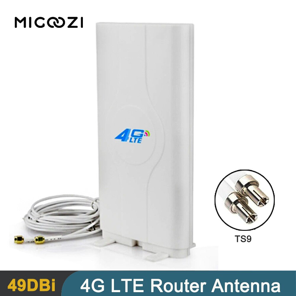 3G 4G LTE MIMO Antenna High Gain 49DBI BLAZING FAST 4G LTE Panel Antenna Extended Signal Range for Huawei ZTE Router etc: TS9 Connectors