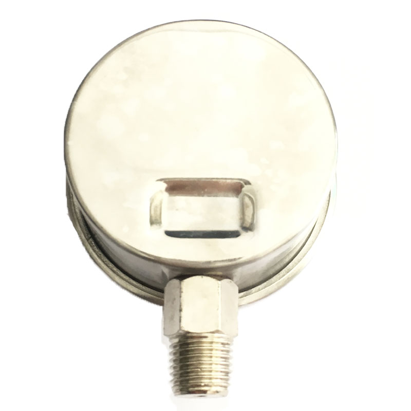 Manómetro hidráulico de agua y aire, manómetro de presión lleno de líquido de acero inoxidable de 0-100Psi, 7Bar/14 Bar/11Bar, rosca de 1/4