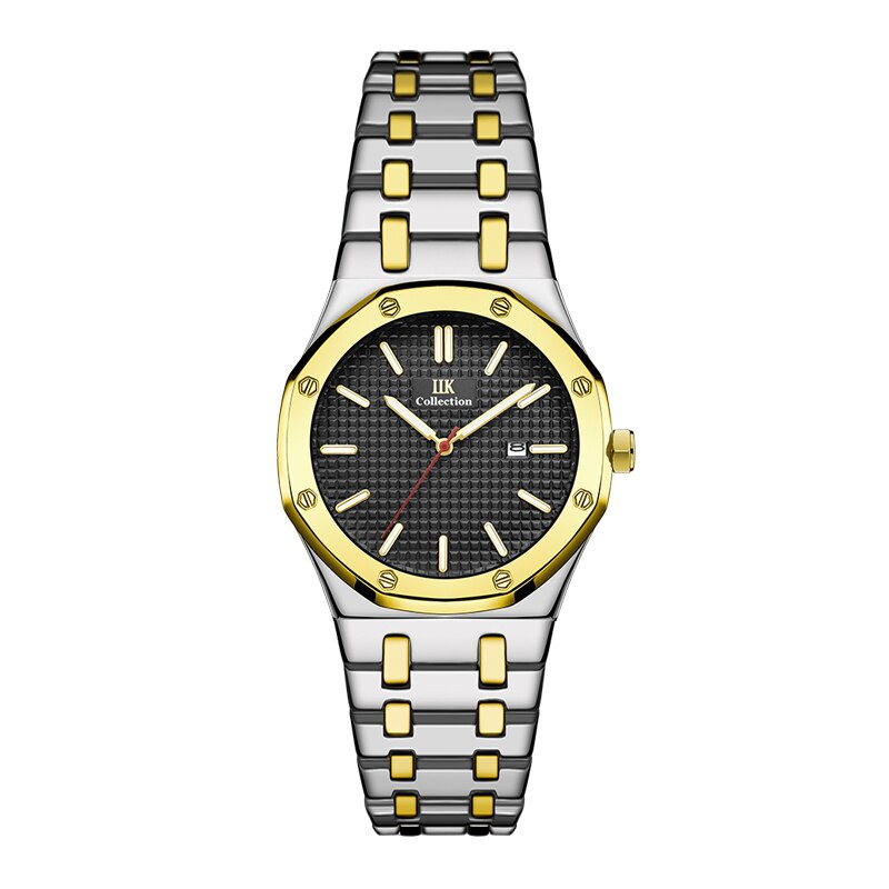 Trend Man Kalender Zakelijke Roestvrij Stalen Band Waterdicht Noctilucent Quartz Liefhebbers Horloge: AL6