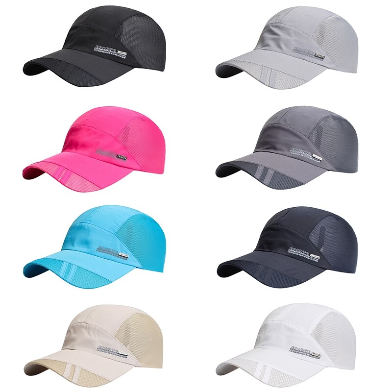 draussen-lauf-, Baseball- und tenniskappe für herren, Gittergewebe-mütze, schnelltrocknend, snapback-verschluss, lauf- und sportmütze