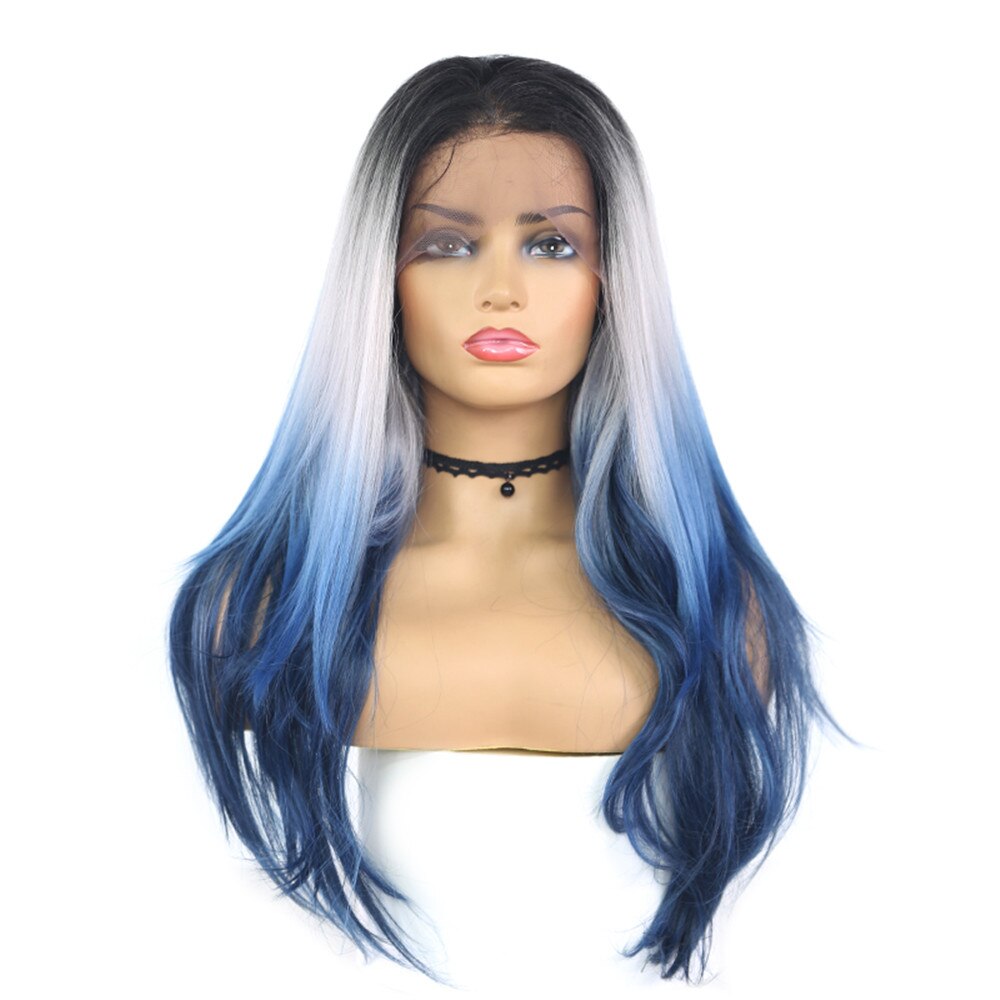 4*13 Lace Front Wig Synthetic Long Straight Wigs With Baby Hair SOKU Free Part Gluless Heat Resistant Lace Wig For Black Women