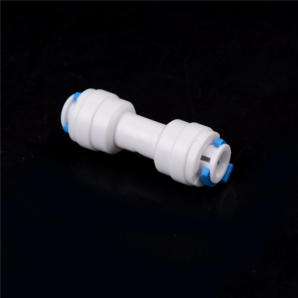 1/4" Equal Straight Tube OD Quick Connection Fittings Aquarium RO Water System Pipe Connector 1PCS