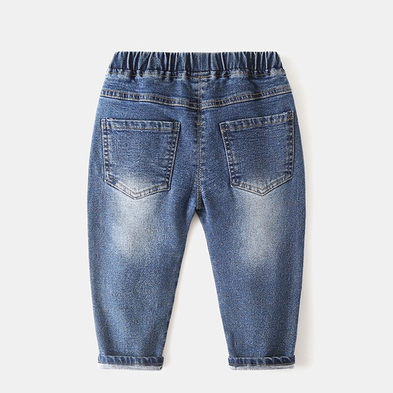 Welaken Cartoon Patroon Gedrukt Denim Broek Voor Babe Kids Jongens Jeans Elastische Taille kinderen Jeans