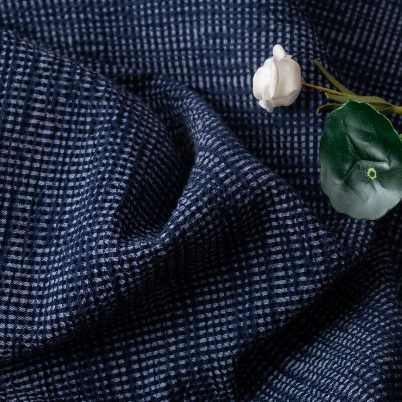 cotton Tencel fabric Elastic wrinkle texture tissu brand custom clothing cheongsam Top Dress Gown material