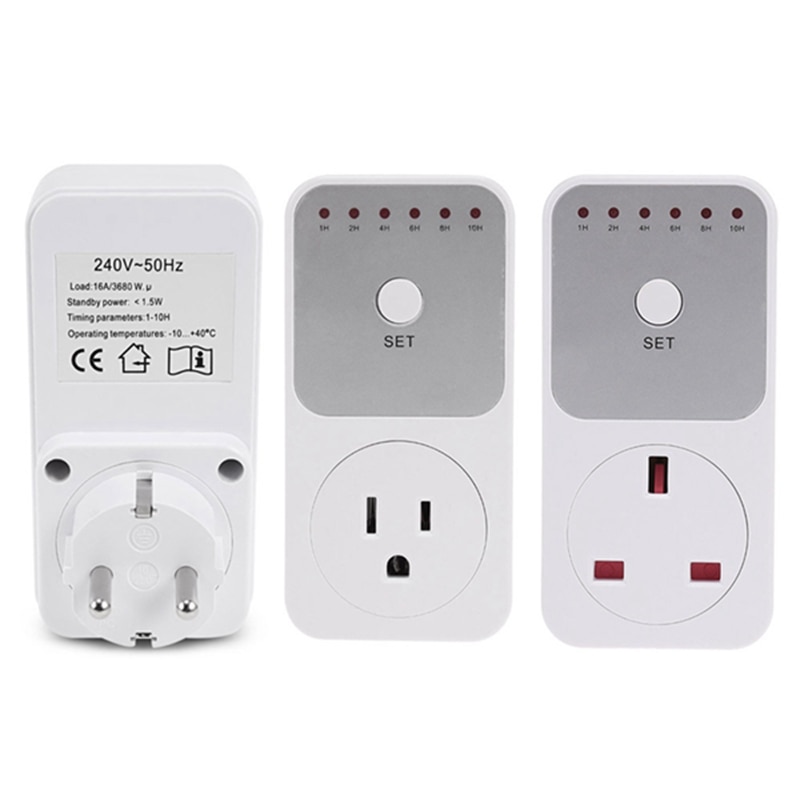 Smart Control Countdown Timer Switch Plug-In Socket Auto Shut Off Outlet