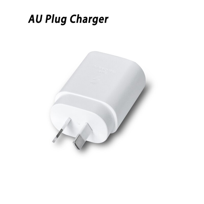 Cargador Original para Samsung S21 Note 20, 10, 25w, adaptador de carga rápida Pd Usbc, EU AU UK para Galaxy S20 Ultra A80: only charger / white AU Plug