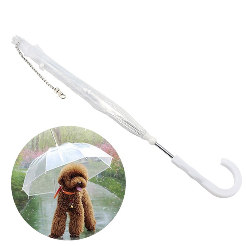 Nuttig Transparante Pet Paraplu hond Paraplu Regenkleding met Hondenriemen Houdt Huisdieren Droog Comfortabel in Regen