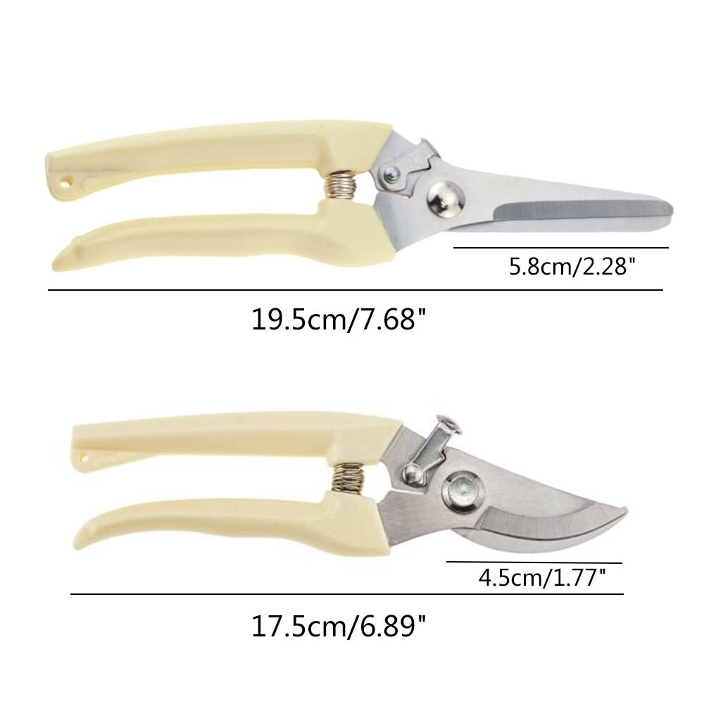 Pruner Tree Cutter Gardening Pruning Shear Scissor Stainless Steel Cutting Tools Set Home Tools Anti-slip 17cm