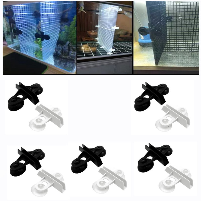 10PC Aquarium Fish Tank Divider Suction Cup Isolation Clip Partition Plate Clamp Suction Cup Clamp Separation Aquarium Tank Tool