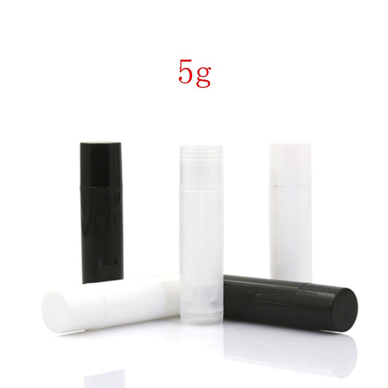 5g X 100 Lippenbalsem Plastic Buizen Container Lege Lippenbalsem Containers Lege Lip stick Fles Lippenstift tubeContainer Zwart