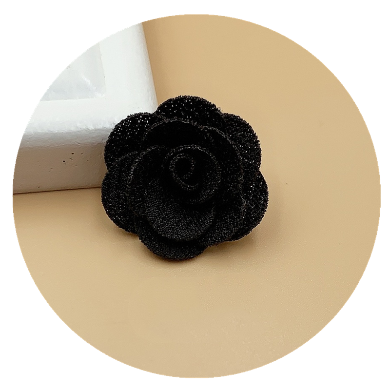 Flor pequeña hecha a mano de 2,5 CM, rosa pequeña tridimensional, pétalo Multicolor, flor pequeña, accesorios para el cabello DIY, 24-48 Uds.: Pistola de metal / M