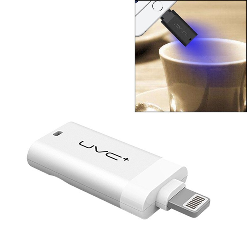 Draagbare Kiemdodende Lichten Smartphone Uv Sanitizer Voor Iphone Se 11 Pro Max Huawei Xiaomi Telefoon Desinfectie Licht Poort Opladen: 8Pin White