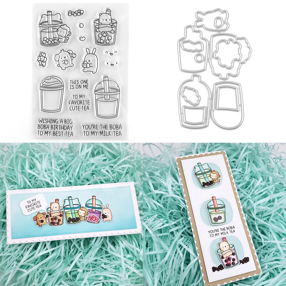 Troqueles y sellos de corte de feliz cumpleaños/nieve mucho amor, troquel de palabras de sentimientos navideños grandes para manualidades de tarjetas de álbum de recortes DIY