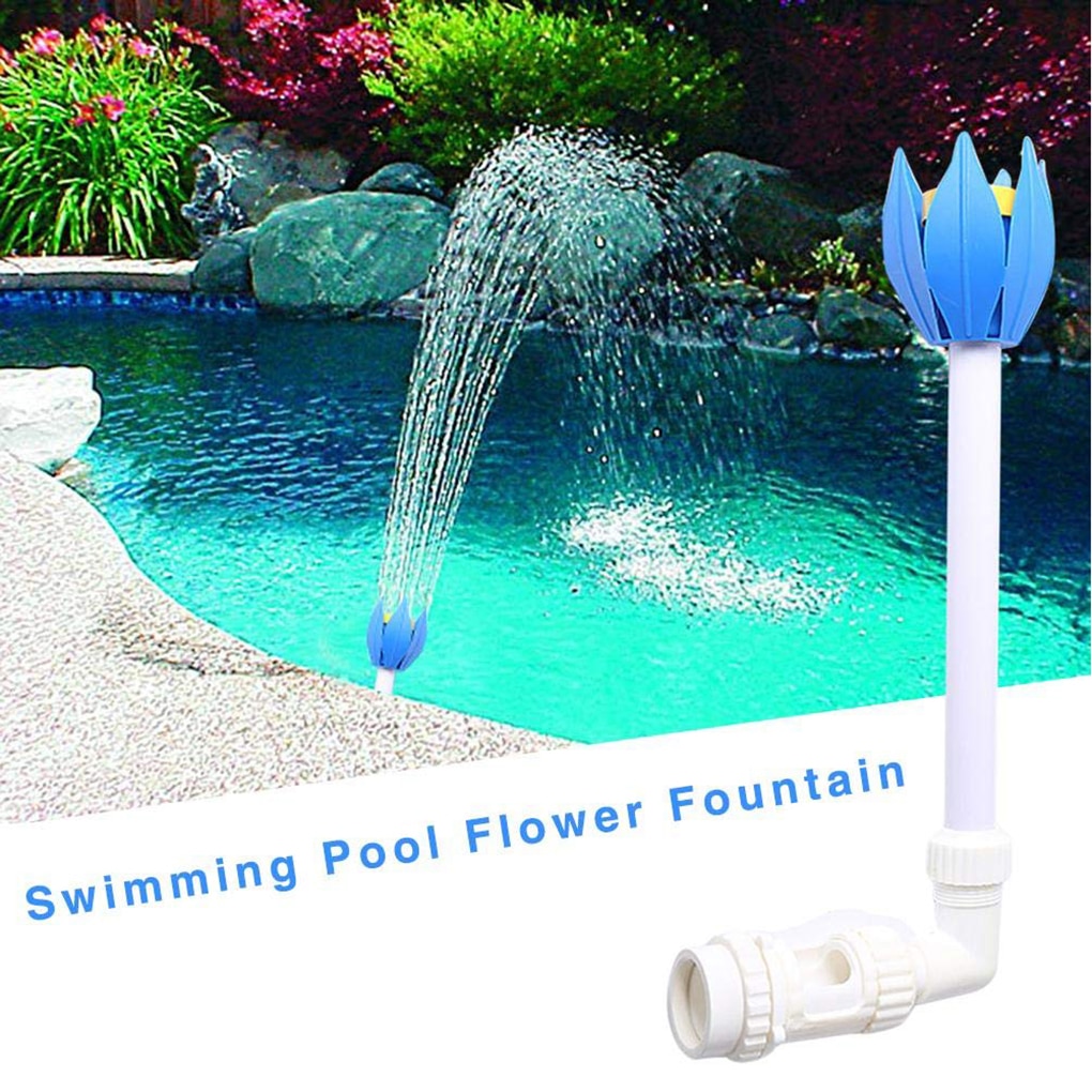 Sommer swimmingpool springvand væg blomsterhoved dekorativt landskab springvand gård park have dam vandfald spray springvand