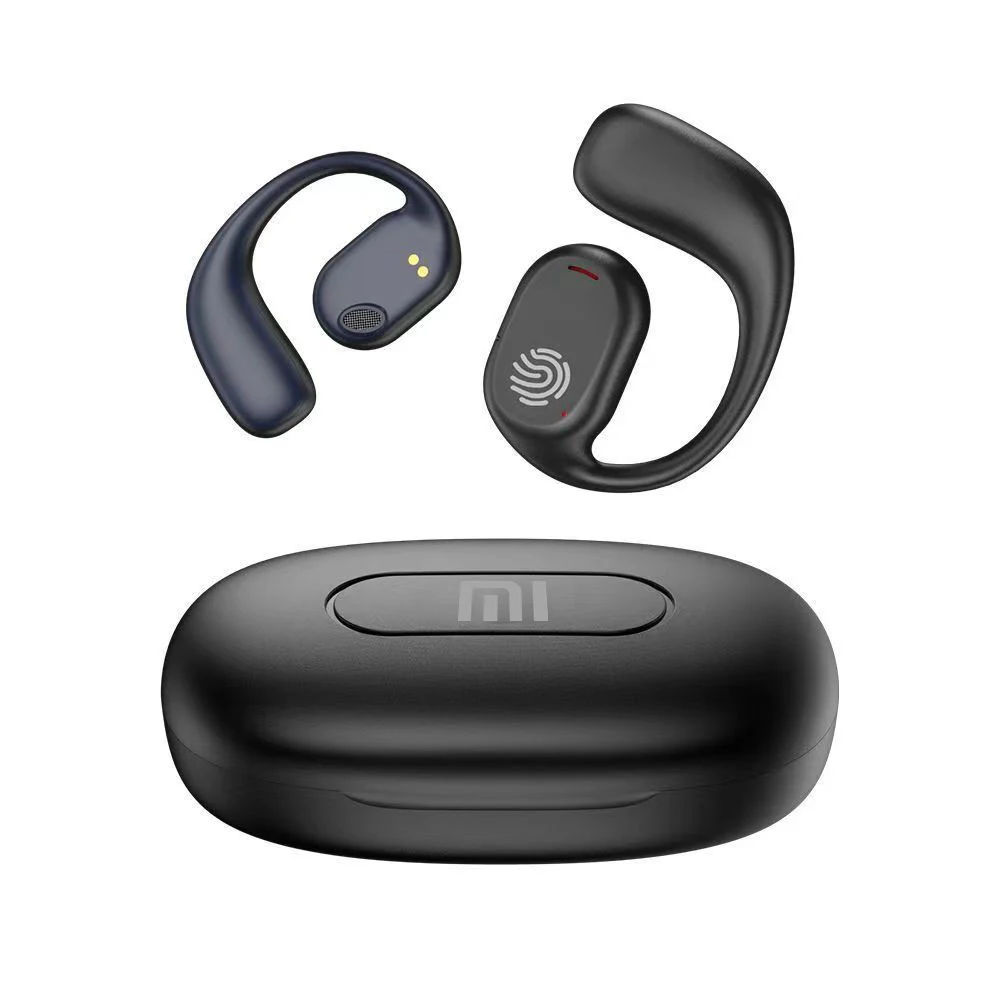Original xiaomi condução óssea fones de ouvido bluetooth fones sem fio com microfone esportes alta fidelidade jogo: Preto