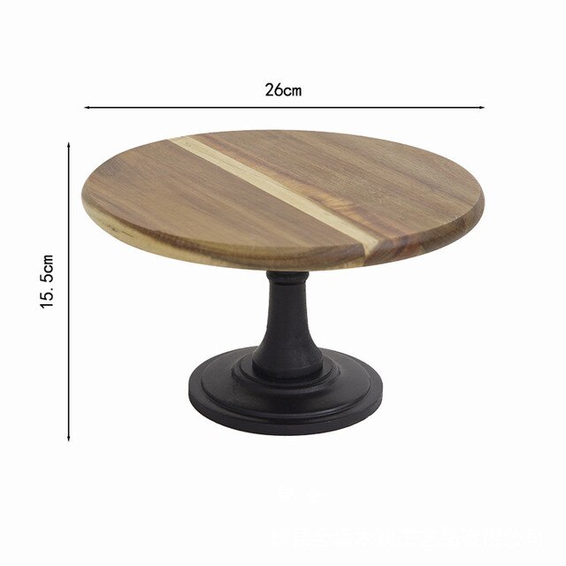 Cake Opslag Houten Cake Pan Platen Europese Stijl Bruiloft Schieten Props Massief Houten Pallet Dessert Cake Stand Trays: Zilver