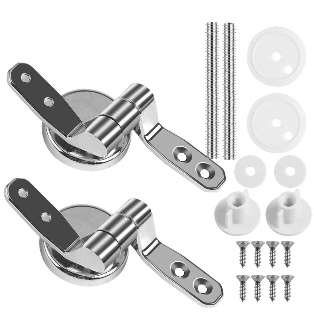 Dobradiças para tampa de vaso sanitário, dobradiça premium universal durável com parafusos, acessórios para vaso sanitário, peça de reposição para tampa de vaso sanitário nivelada: Default Title