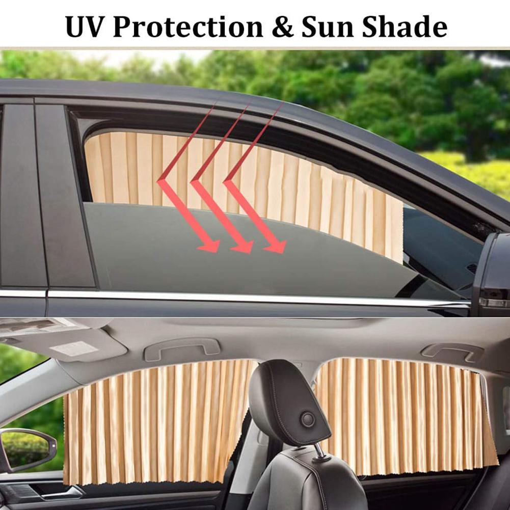 Bilgardin solskærm vindue solisolering automatisk magnetisk forlængelsesbane universal bil parasol