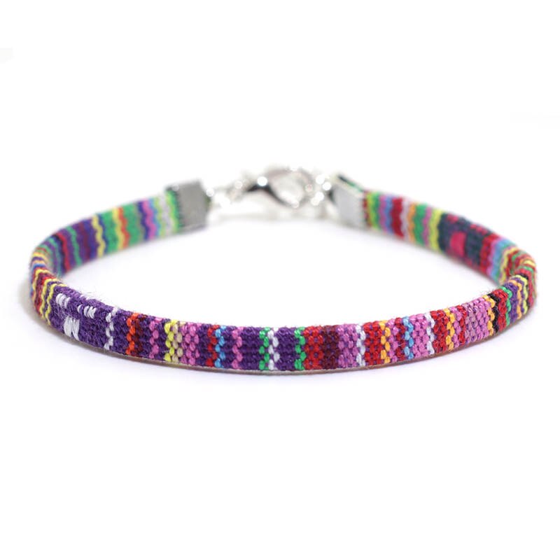 Handgemachte Boho Ethnische Fußkettchen Handarbeit Farbic Seil Kette Fuß Knöchel Für Frauen Sommer Strand Bein Schmuck: Silber- Wein