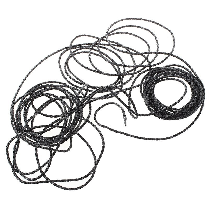 9m Black Braided Leather Necklace Cord String DIY m