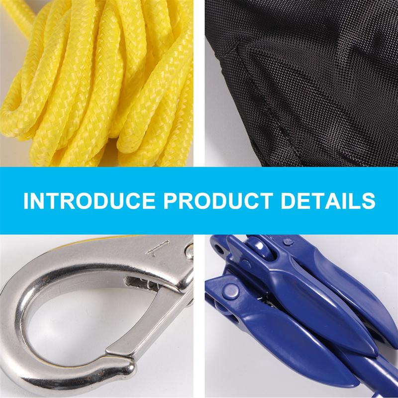4 Tins Folding Anchor Sailboat Kayak Motorboat Canoe Anchor Motion Foldable Anchor for Canoes Kayaks Sailboats Paddle Boards (Si