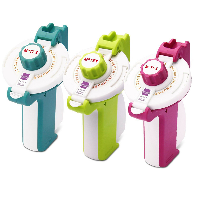 Motex E-202 Manuelle Etikett Hersteller Hand Dekorative Band Manuelle E202 Schreibmaschine für 3D 9mm Präge Etikett Bänder