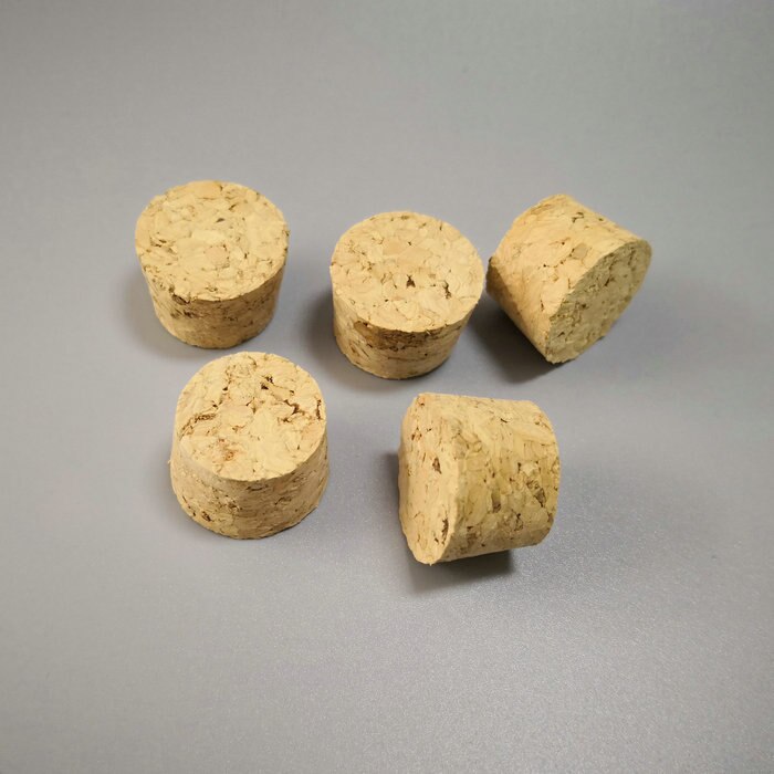 50pcs/set 24x45mm Plastic Flat Bottom Clear Test Tube With Cork Stoppers, Transparent Lab PS Empty Vial Container