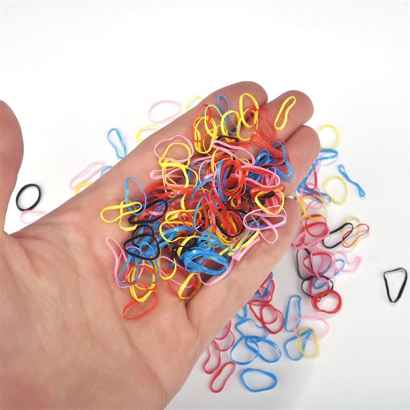 1000pcs Colourful Rubber Ring Disposable Elastic Hair Bands Ponytail Holder Rubber Band Scrunchies Kids Hair Accessories