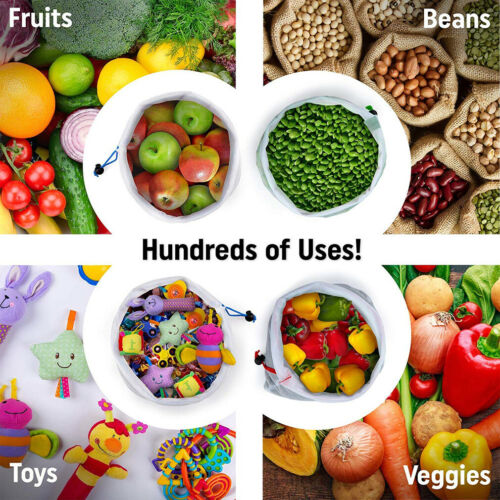 Reusable Mesh Produce Bag for Zero Waste Fruit Veg Plastic-Free Vegetables Loose Bags