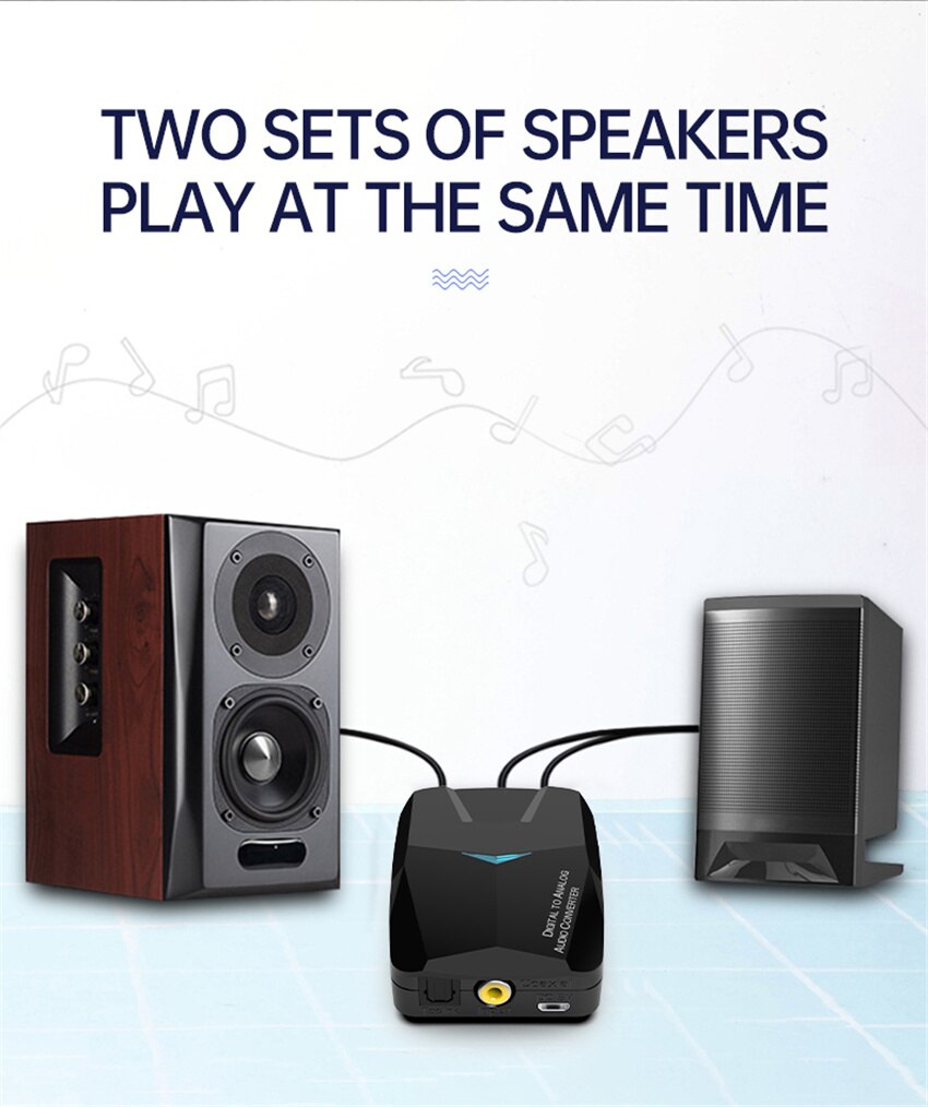 Digital-analog-audio-wandler (spdif, optisches und koaxiales signal) ,  to 3.5mm aux- und rca-verstärker/decoder & bluetooth- 5.0- empfänger