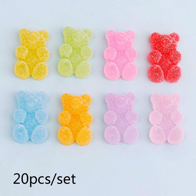 Flat Back Resin Scrapbook Mixed Style Cabochon Swirl Candy Paste DIY Material Resin Handicraft Accessories: Cartoon bear