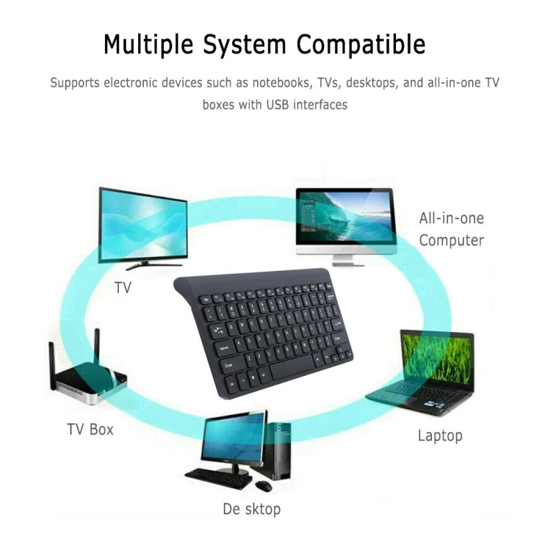 Protable 2.4GHz Wireless Keyboard Cordless Mini Keyboard Mouse Combo Set For Notebook Laptop Desktop PC Computer