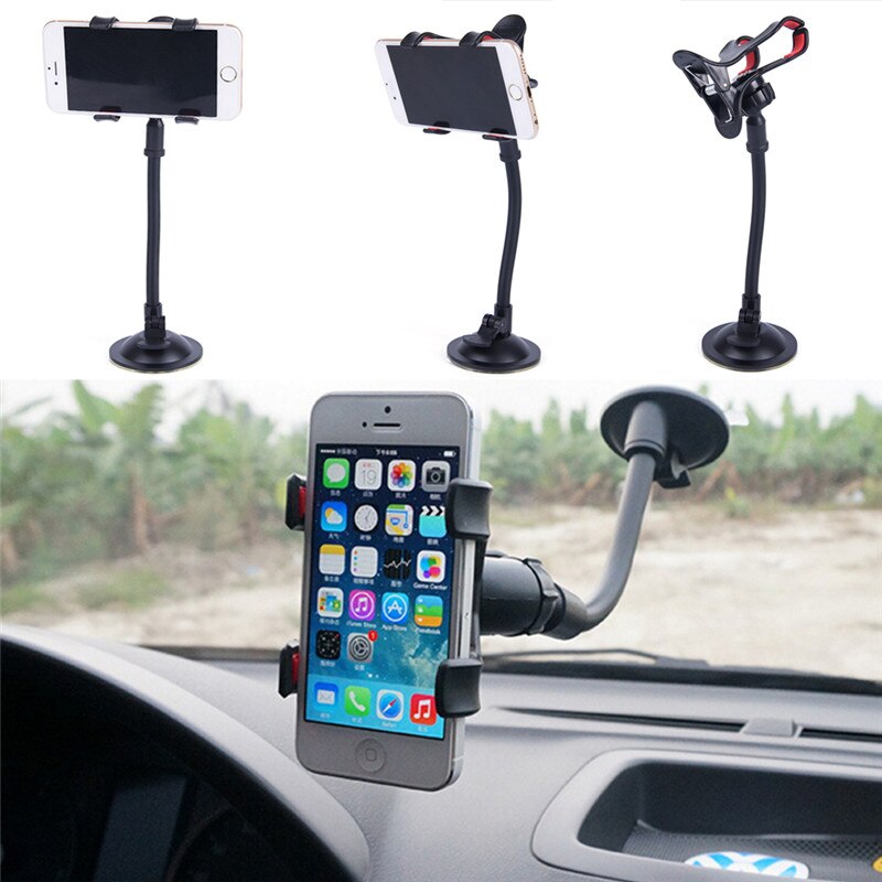 Soporte de teléfono Universal para coche, tablero Flexible de 360 grados, parabrisas, GPS, mesa de escritorio para móvil soporte para teléfono, 1 Uds.
