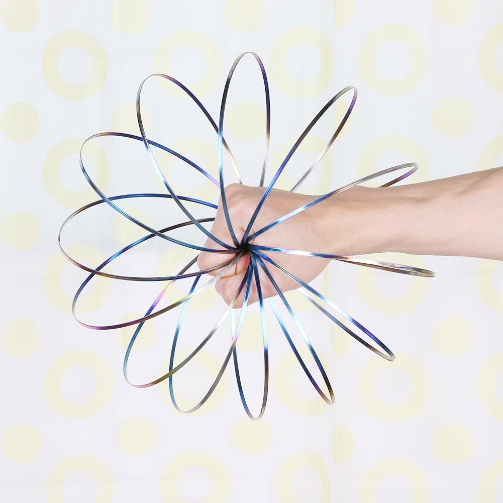 magie Ring Toroflux Torofluxus Flowtoy Erstaunliche Fluss Ringe Kinetische Frühling Spielzeug Edelstahl Fluss Farbe Fidget Spinner Spielzeug