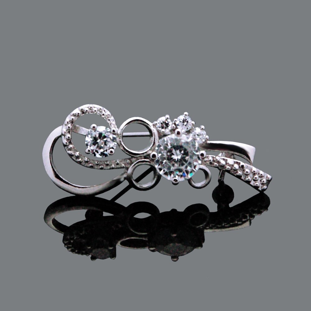 Broches de plata de ley para mujer, broches de Plata de Ley 925 para mujer, broche de circonio charm jewelry