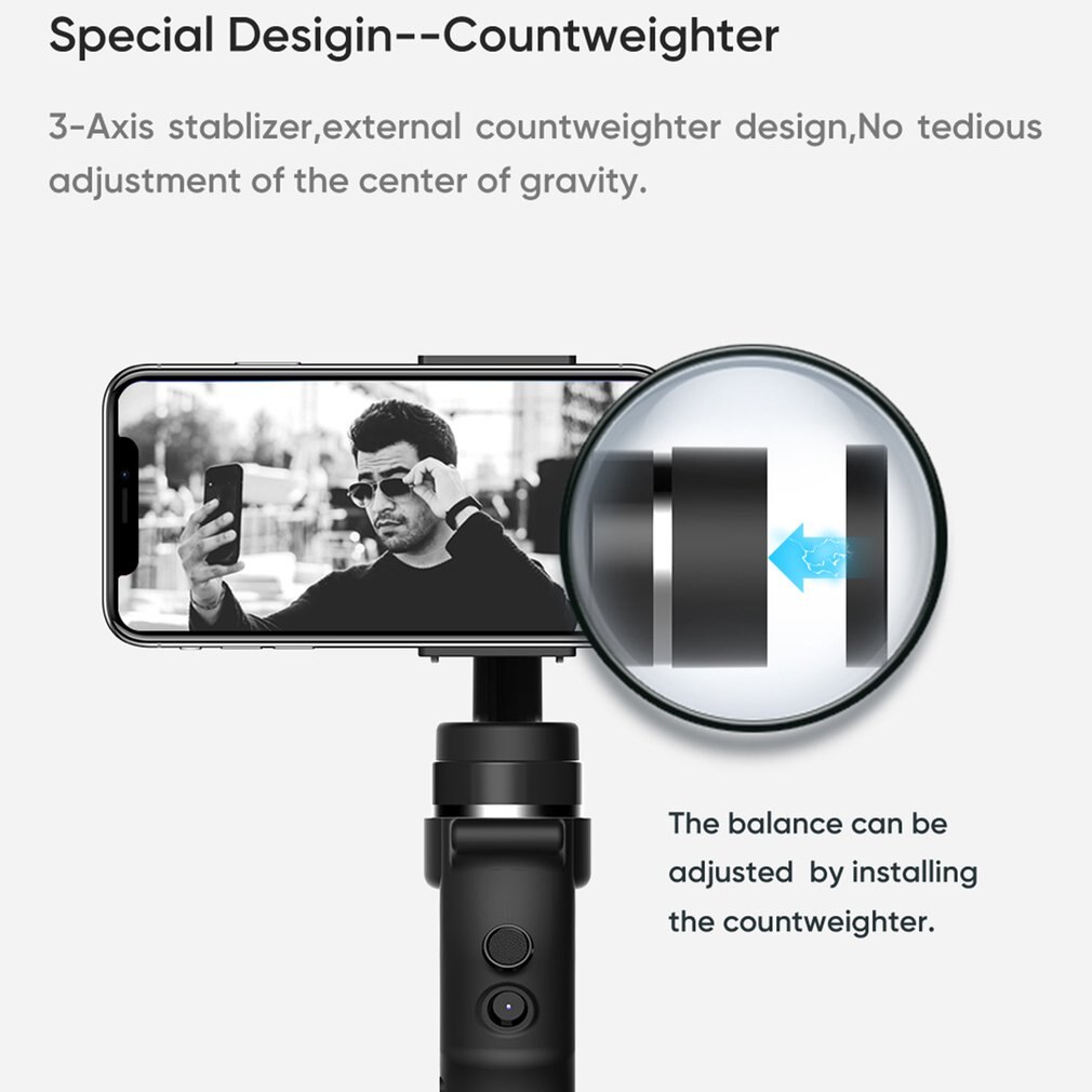 Capture1 Three Axis Intelligent Anti Shake Handheld Pan Tilt Camera Stabilizer Mobile Camera For Live Video Delay Shooting