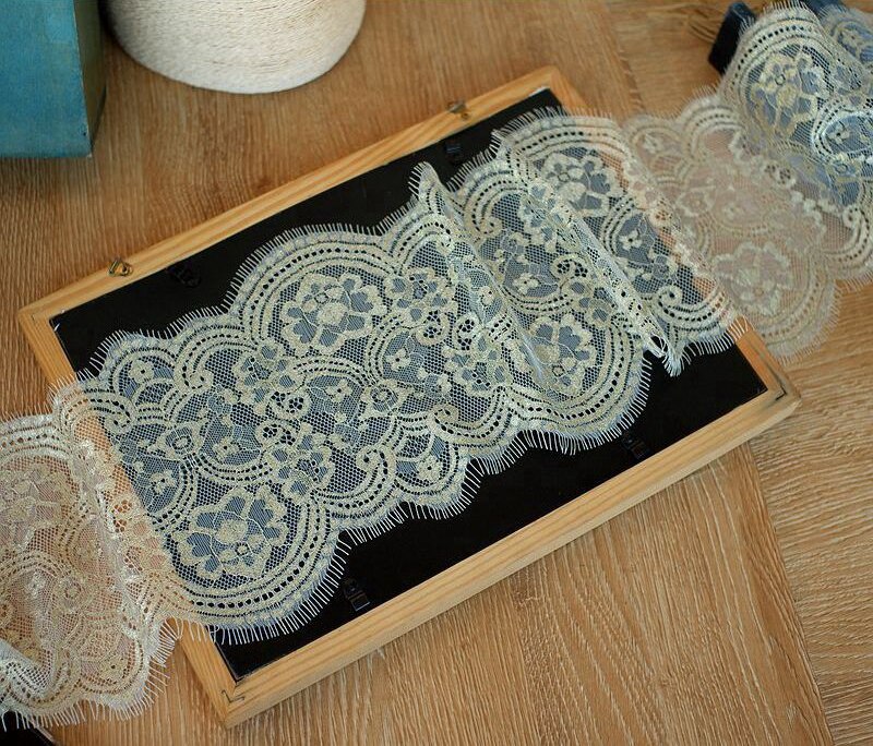 3meter Gold Thread Lace Embroidery Eyelash lace Clothing Accessories Exquisite Flower Skirt Hat Trims Accessories