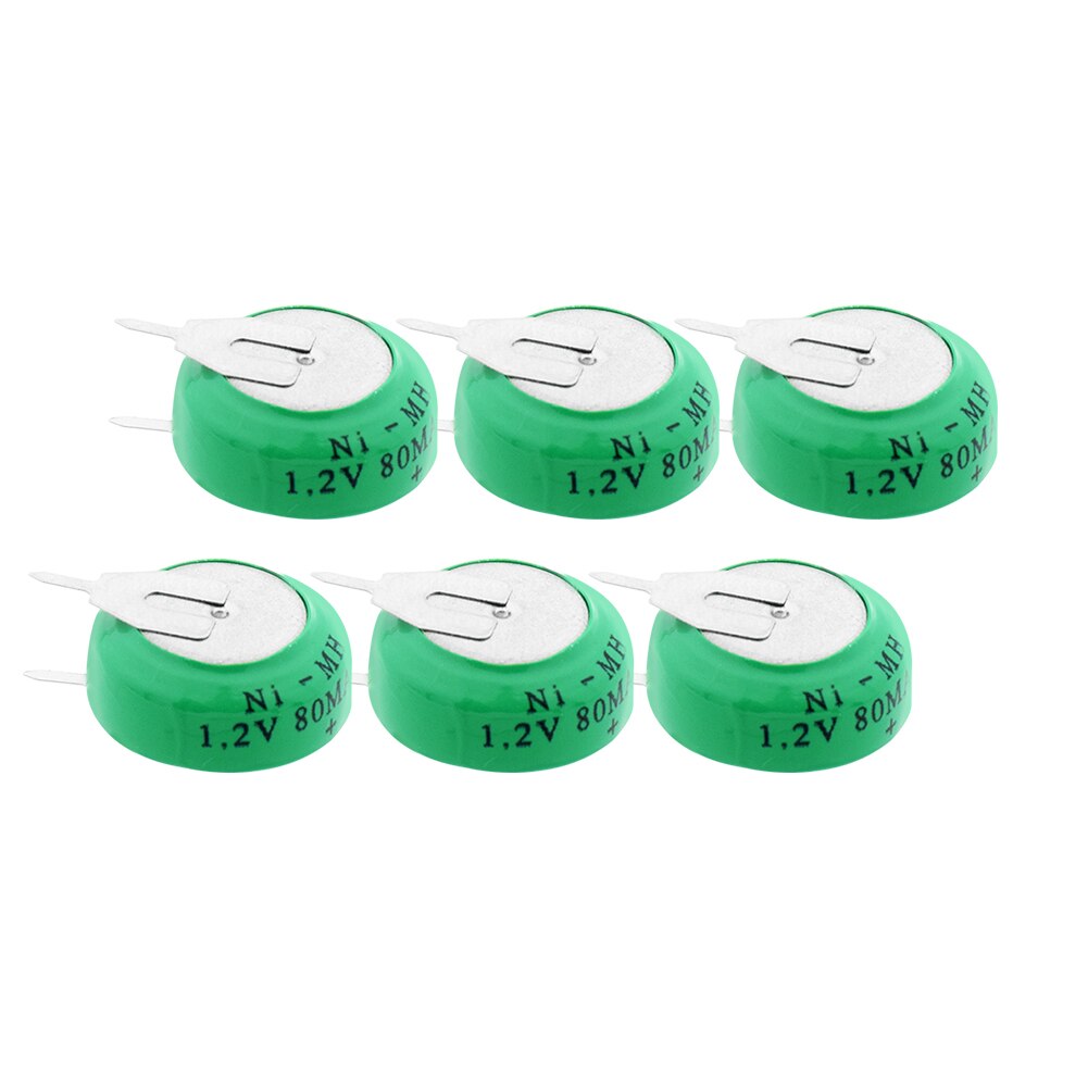 1/2/4/6/8/10 stück 1,2 V 80H 80mAh Ni-Mh nickel Metall Hydrid Knopfzellen Batterie Für Drahtlose Kopfhörer: 6  Pieces