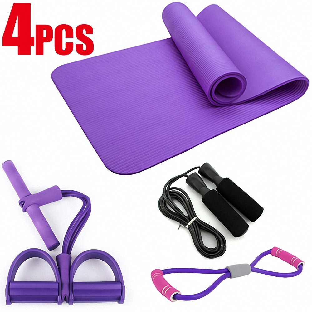 4 stk / sæt 6mm eva yogamåttesæt skridsikre pilates gymnastiksport træning yogamåtter til begyndere fitnessudstyr gymnastikmåtter