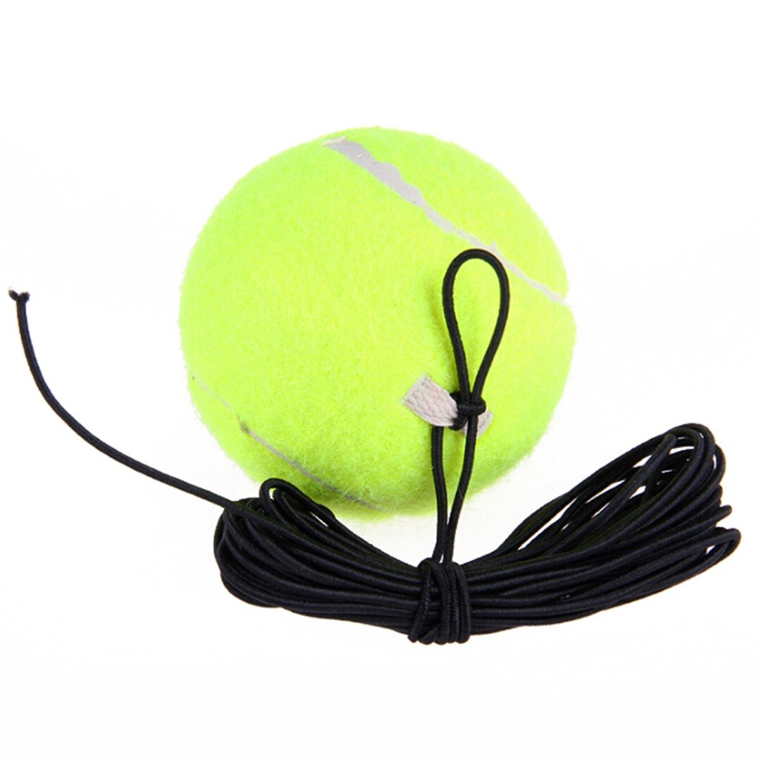 Rubber Woolen Trainer Tennis Ball With String Replacement Elasticity For Single Practice Training Training Ball Single Package