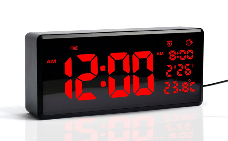 wall clock Home desktop calendar clock Daylight saving time function LED electronic clock with thermometer HD LED large screen