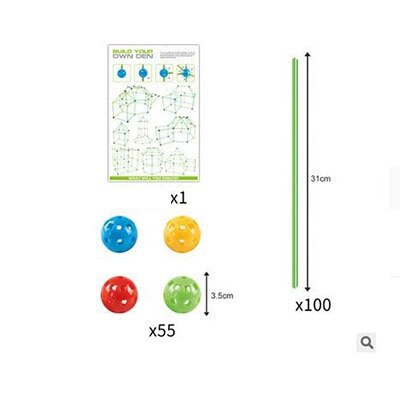 Kit di tende per Tunnel del castello di costruzione di forie per bambini DIY3D ragazzo e ragazza giocattolo auto-costruito regali per tende da costruzione di case da gioco: setF