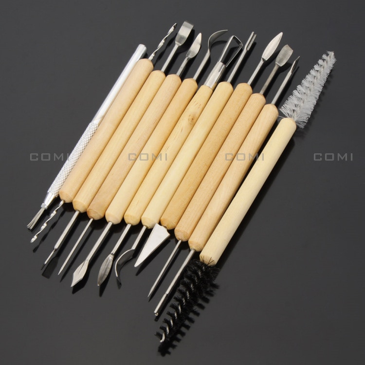Herramientas para pulir, 11 Uds., herramientas de modelado de tallado y escultura de arcilla, herramientas de plastilina para manualidades DIY